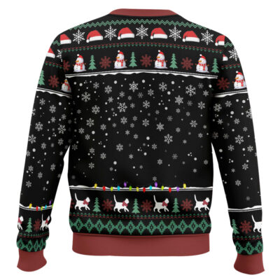 Hooktab The Cat On The Naughty List Ugly Christmas Sweater