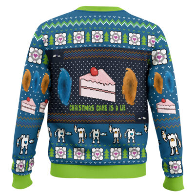 Hooktab The Christmas Cake Is A Lie Portal 2 Ugly Christmas Sweater