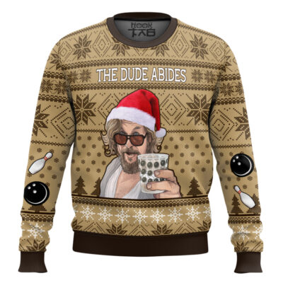 The Dude Abides The Big Lebowski Ugly Christmas Sweater