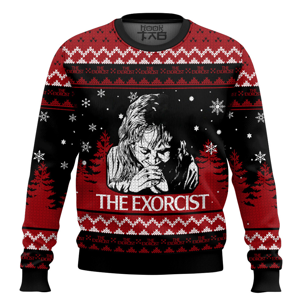 Hooktab The Exorcist Cross Ugly Christmas Sweater Hooktab The Exorcist Cross Ugly Christmas Sweater