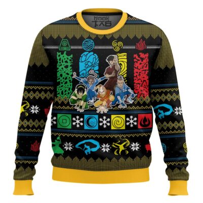 The Four Elements Avatar Last Airbender Ugly Christmas Sweater