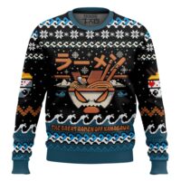 Hooktab The Great Ramen Off Kanagawa Ugly Christmas Sweater