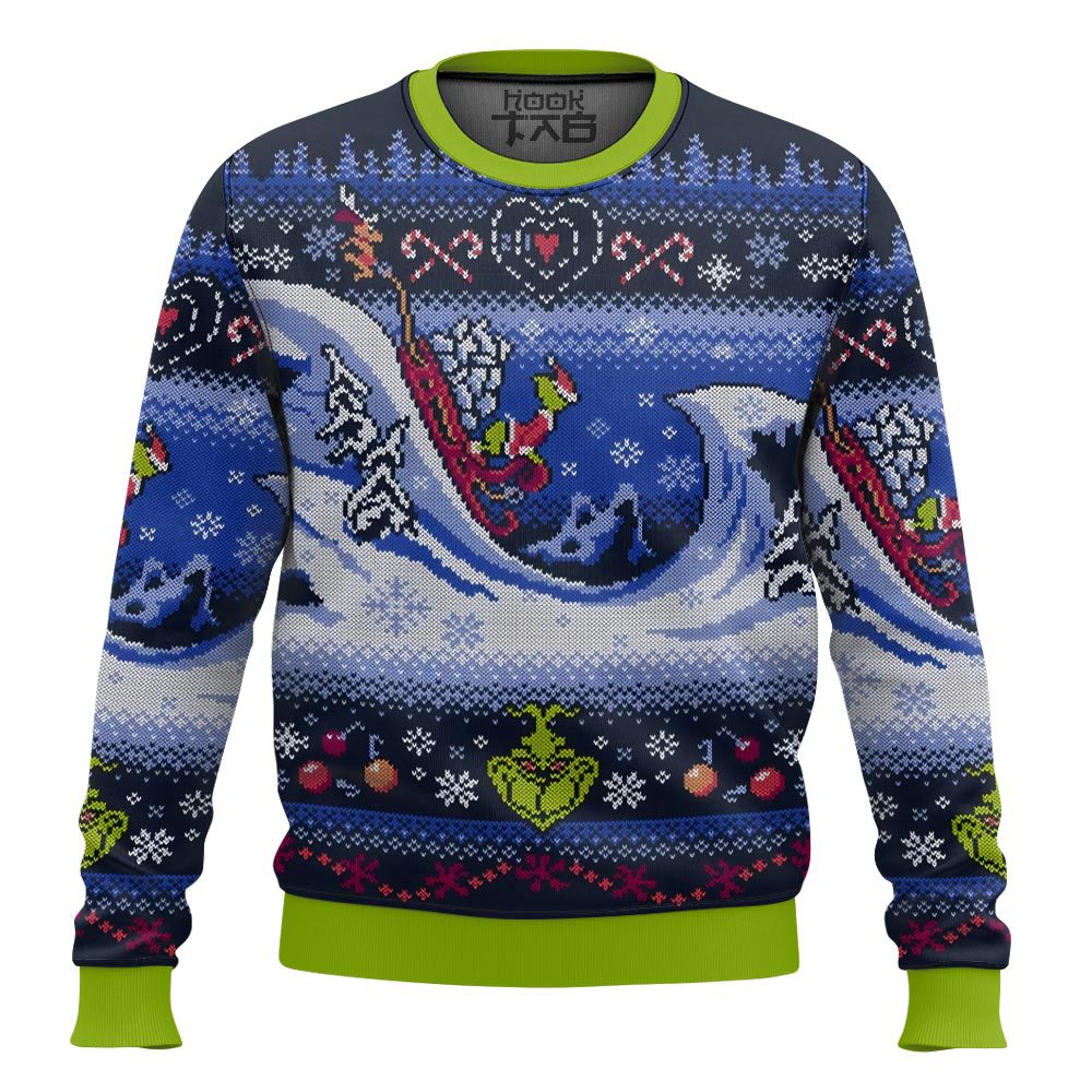 Hooktab The Grinch Cuddly As A Cactus Ugly Christmas Sweater Hooktab The Grinch Cuddly As A Cactus Ugly Christmas Sweater