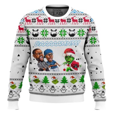 The Grinch Damn Meme Ugly Christmas Sweater