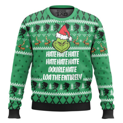The Grinch Hate Double Hate Ugly Christmas Sweater