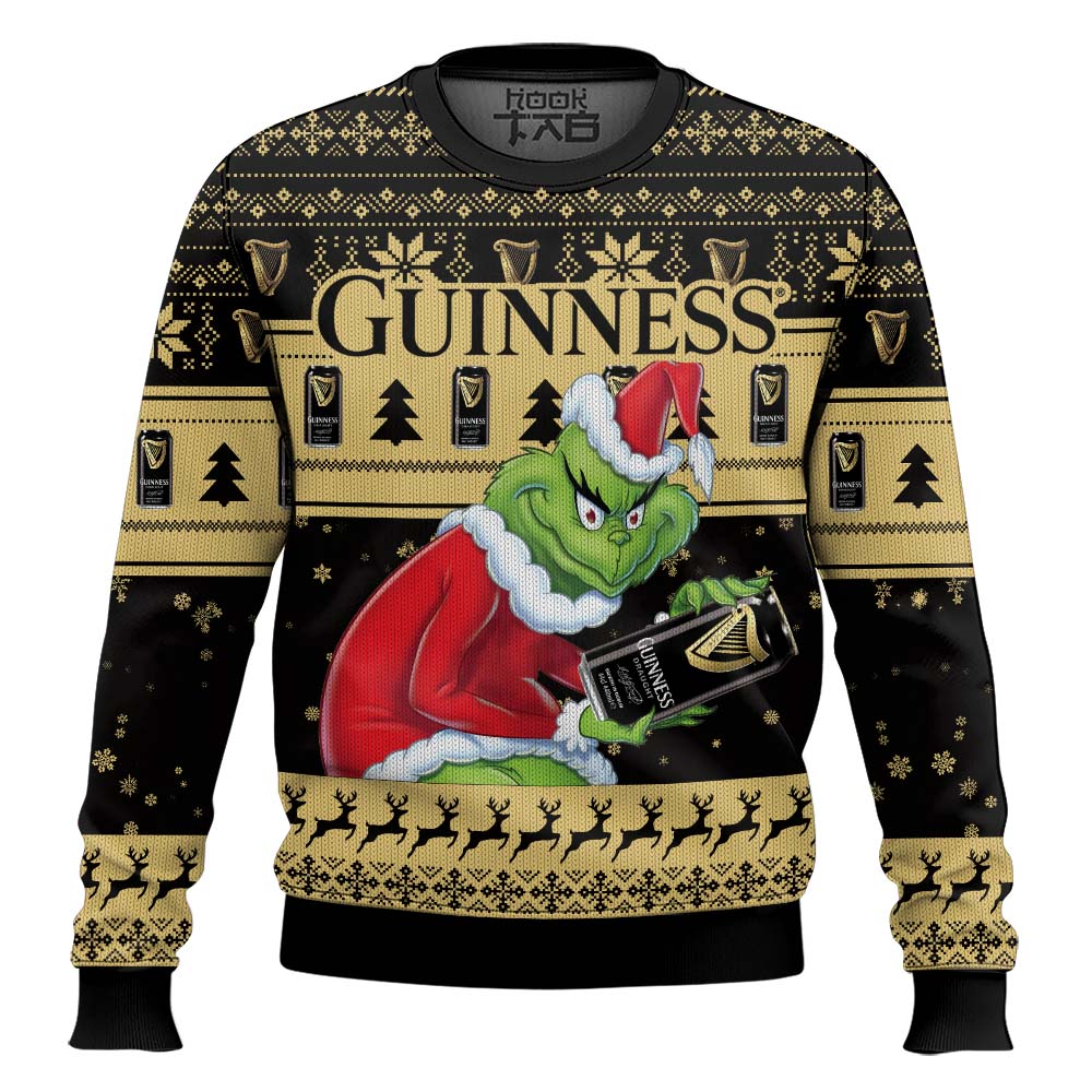 Hooktab The Grinch Stole My Guinness Ugly Christmas Sweater Hooktab The Grinch Stole My Guinness Ugly Christmas Sweater