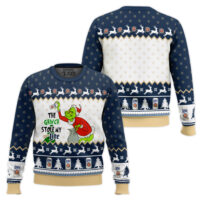 Hooktab The Grinch Stole My Miller Lite Ugly Christmas Sweater