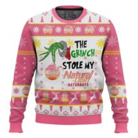 Hooktab The Grinch Stole My Natural Light Naturdays Ugly Christmas Sweater