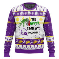 Hooktab The Grinch Stole My Taco Bell Ugly Christmas Sweater