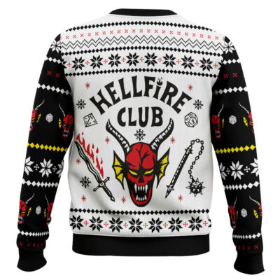 Hooktab The Hellfire Club Stranger Things Ugly Christmas Sweater