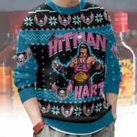 Hooktab The Hitman Bret Hart WWE Ugly Christmas Sweater