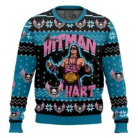 Hooktab The Hitman Bret Hart WWE Ugly Christmas Sweater
