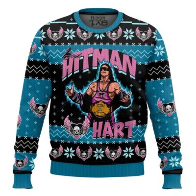 The Hitman Bret Hart WWE Ugly Christmas Sweater