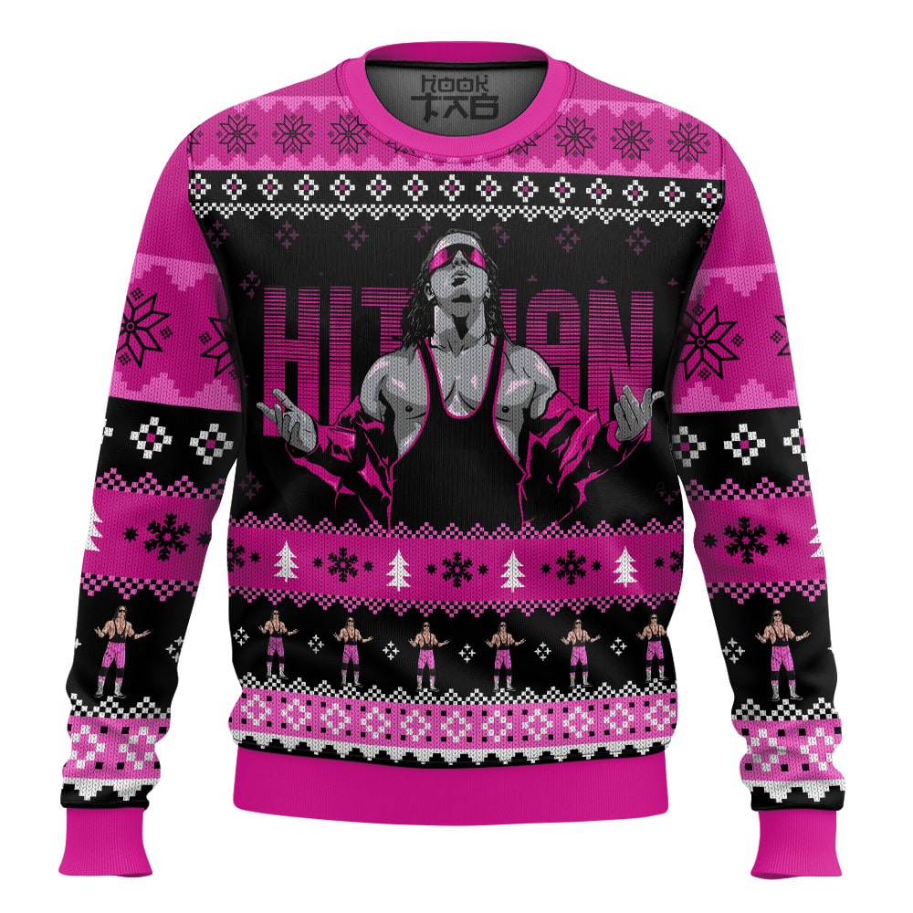 Hooktab The Hitman WWE Ugly Christmas Sweater Hooktab The Hitman WWE Ugly Christmas Sweater