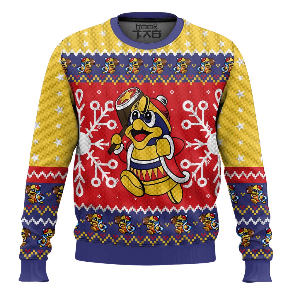 Hooktab The King Dedede Kirby's Dream Land Ugly Christmas Sweater Hooktab The King Dedede Kirby's Dream Land Ugly Christmas Sweater