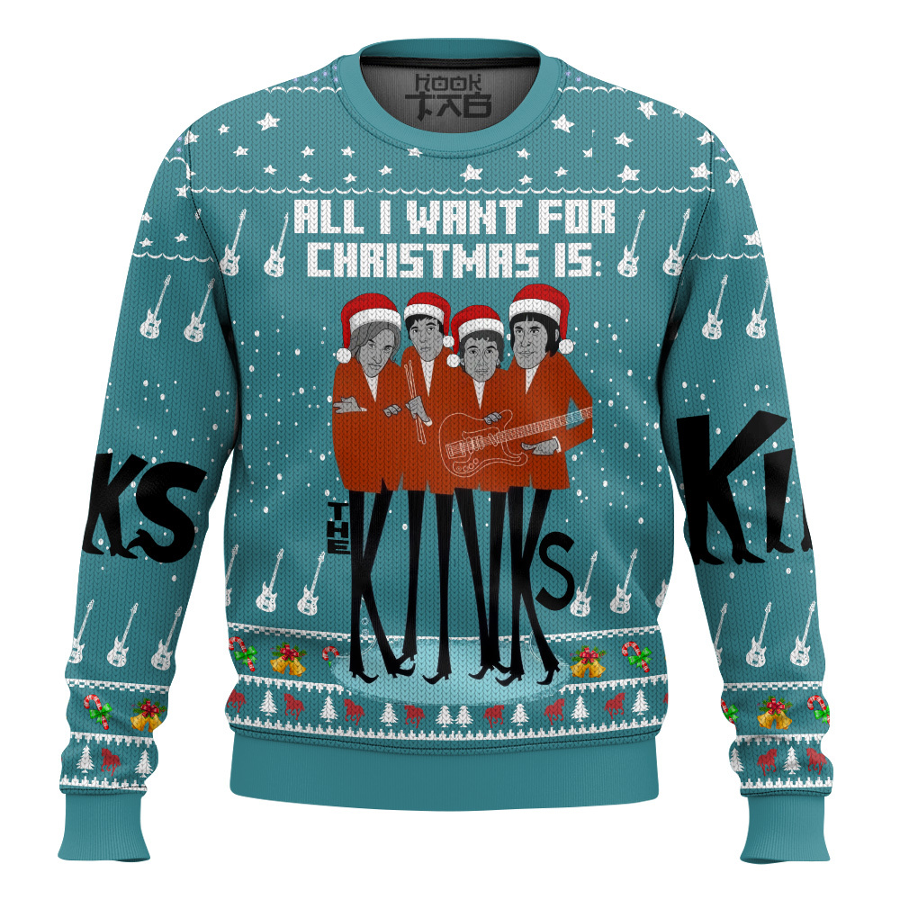 Hooktab The Kinks Ugly Christmas Sweater Hooktab The Kinks Ugly Christmas Sweater