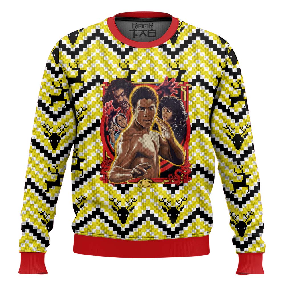 Hooktab The Last Dragon 1985 Ugly Christmas Sweater Hooktab The Last Dragon 1985 Ugly Christmas Sweater