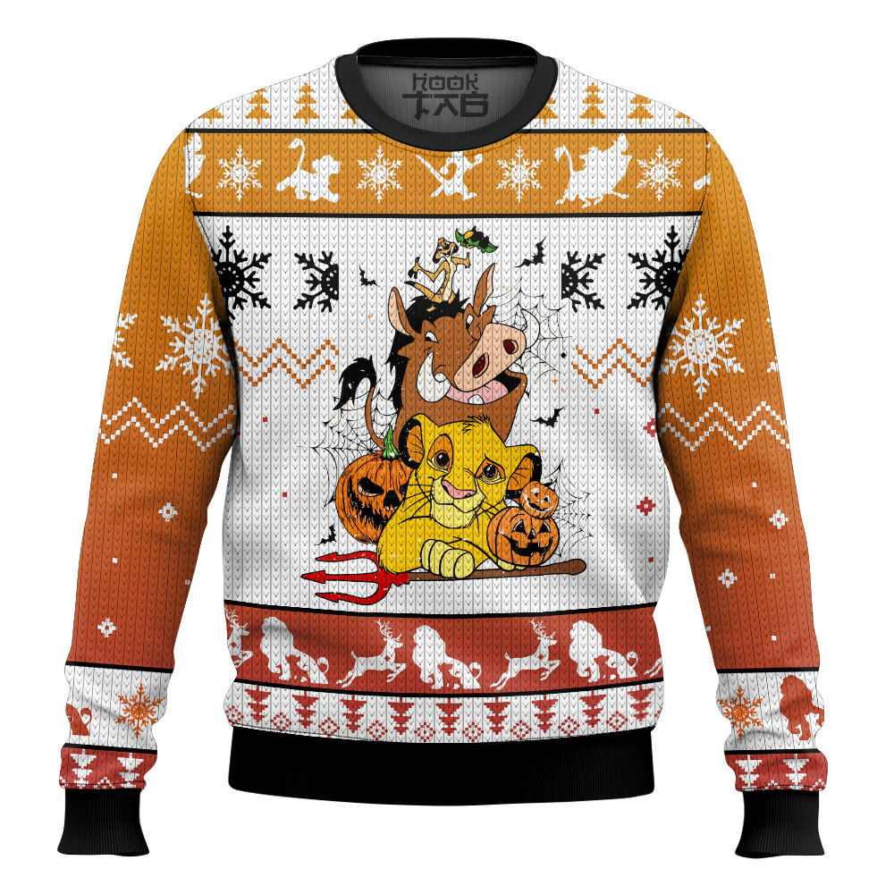 Hooktab The Lion King Hakuna Matata Firends Ugly Christmas Sweater Hooktab The Lion King Hakuna Matata Firends Ugly Christmas Sweater