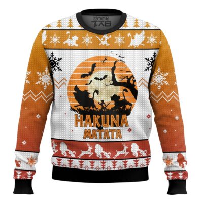 The Lion King Hakuna Matata Silhouette Ugly Christmas Sweater