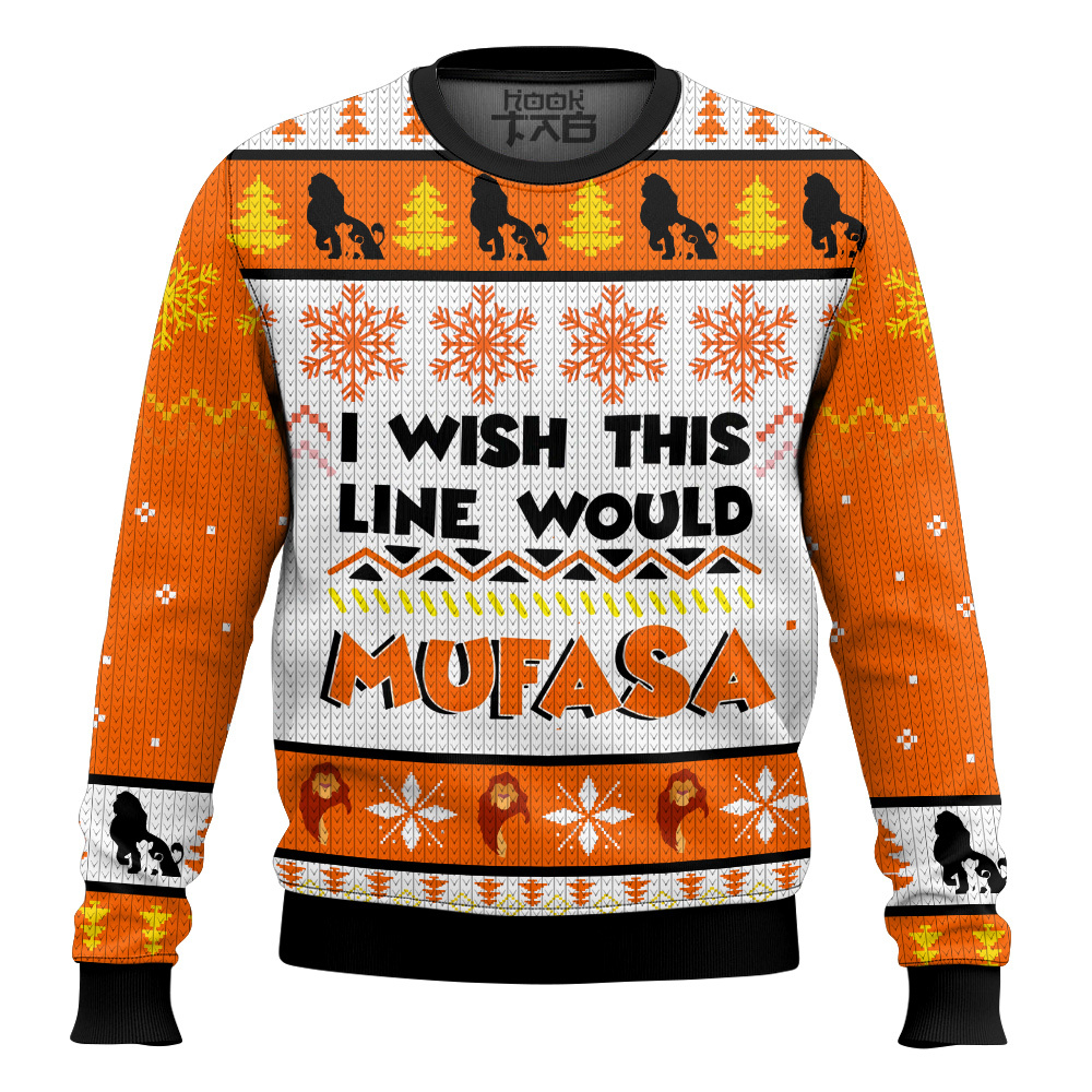 Hooktab The Lion King Mufasa Ugly Christmas Sweater Hooktab The Lion King Mufasa Ugly Christmas Sweater
