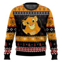 Hooktab The Lion King Simba Ugly Christmas Sweater