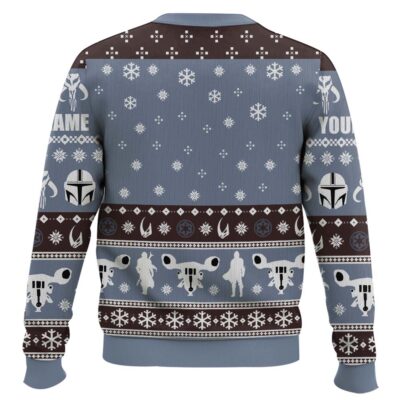 Hooktab The Mandalorian – Custom Name Ugly Christmas Sweater