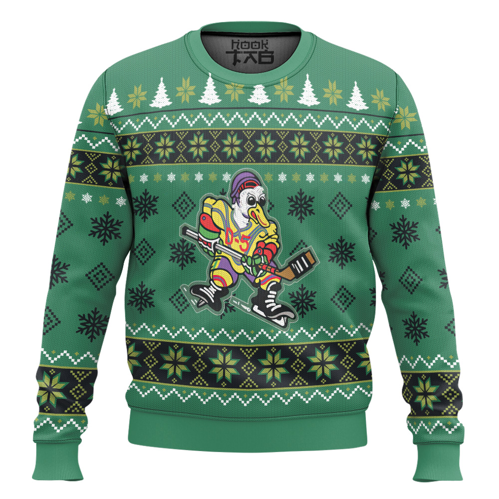 Hooktab The Mighty Ducks Ugly Christmas Sweater Hooktab The Mighty Ducks Ugly Christmas Sweater