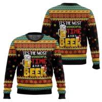 Hooktab The Most Wonderful Time For A Beer Ugly Christmas Sweater