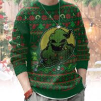 Hooktab The Nightmare Before Christmas Oogie Boogie Ugly Christmas Sweater
