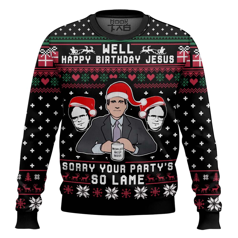 Hooktab The Office, Angry Stanley The Office Ugly Christmas Sweater Hooktab The Office, Angry Stanley The Office Ugly Christmas Sweater