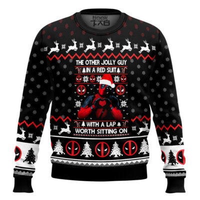 The Other Jolly Guy In A Red Suit Deadpool Ugly Christmas Sweater
