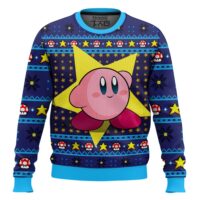 Hooktab The Pink Hero Kirby's Dream Land Ugly Christmas Sweater