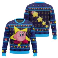 Hooktab The Pink Hero Kirby's Dream Land Ugly Christmas Sweater