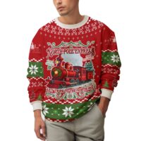 Hooktab The Polar Express Ugly Christmas Sweater