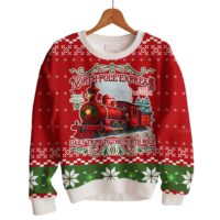 Hooktab The Polar Express Ugly Christmas Sweater