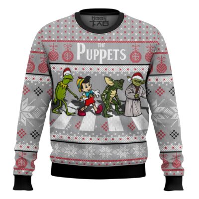 The Puppets, Kermit, Yoda, Pinocchio, And Gremlins Ugly Christmas Sweater
