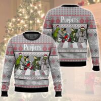 Hooktab The Puppets, Kermit, Yoda, Pinocchio, And Gremlins Ugly Christmas Sweater