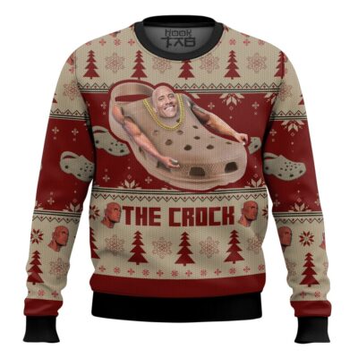 The Rock Crock Meme WWE Ugly Christmas Sweater