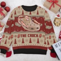 Hooktab The Rock Crock Meme WWE Ugly Christmas Sweater