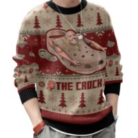 Hooktab The Rock Crock Meme WWE Ugly Christmas Sweater