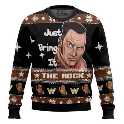 The Rock Just Bring It WWE Ugly Christmas Sweater