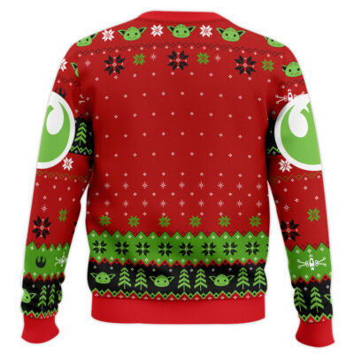 Hooktab The Season To Be Jolly It Is Santa Yoda Star Wars Ugly Christmas Sweater