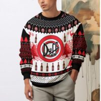 Hooktab The Simpsons Duff Beer Ugly Christmas Sweater