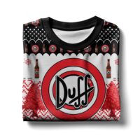 Hooktab The Simpsons Duff Beer Ugly Christmas Sweater