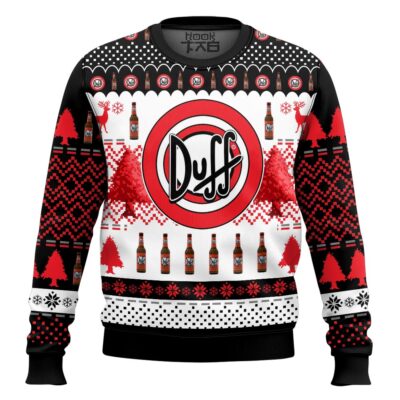 The Simpsons Duff Beer Ugly Christmas Sweater
