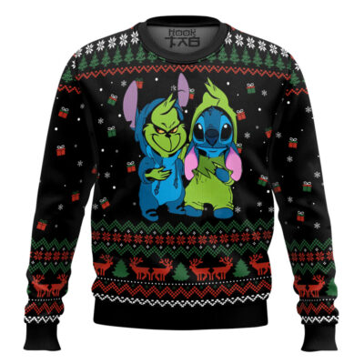 The Stitch Grinch Lilo And Stitch Ugly Christmas Sweater