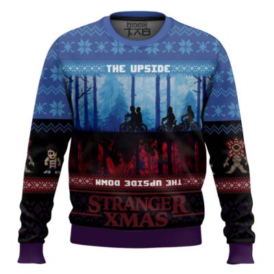 The Upside And The Down Side Stranger Things Ugly Christmas Sweater
