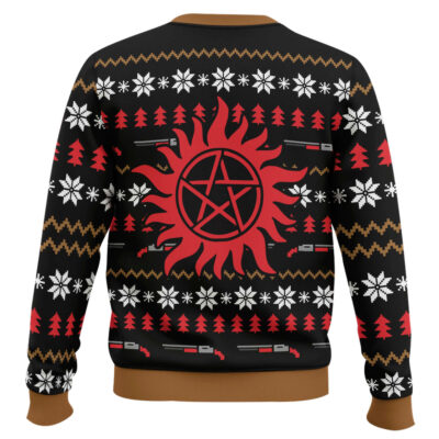Hooktab The Winchesters Saving People, Hunting Things Supernatural Ugly Christmas Sweater