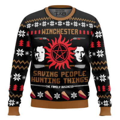 The Winchesters Saving People, Hunting Things Supernatural Ugly Christmas Sweater