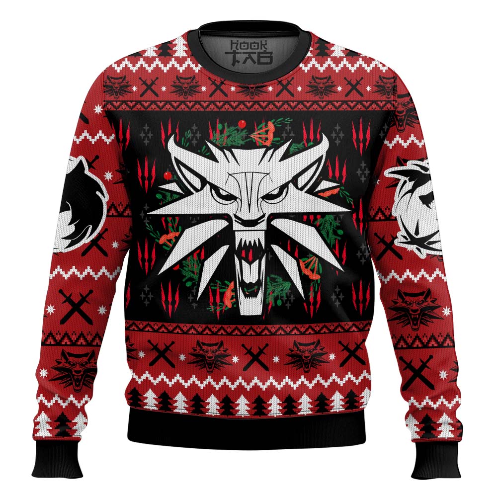 Hooktab The Witcher Monster Slayer Ugly Christmas Sweater Hooktab The Witcher Monster Slayer Ugly Christmas Sweater
